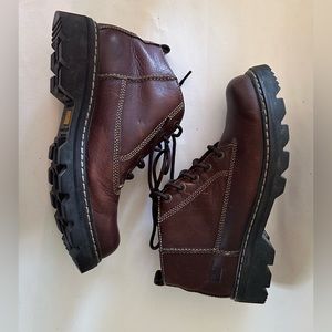 Women’s CAT skill Work Boots ankle | Lace up | Leather upper Lug sole